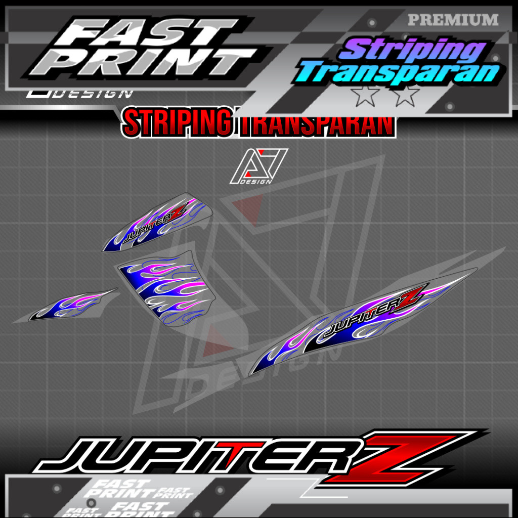 jupiter z burhan striping transparan striping api jupiter z burhan rc 110 bahan transparan