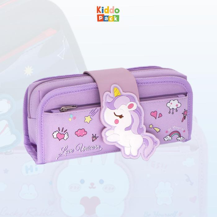 BIG SALE KiddoPack Kotak Pensil Multifungsi Anak Sekolah Laki-Laki Perempuan - Bruno - Purple Unicor