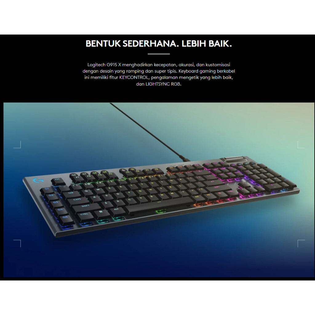 Logitech Keyboard Gaming G915 X Wired