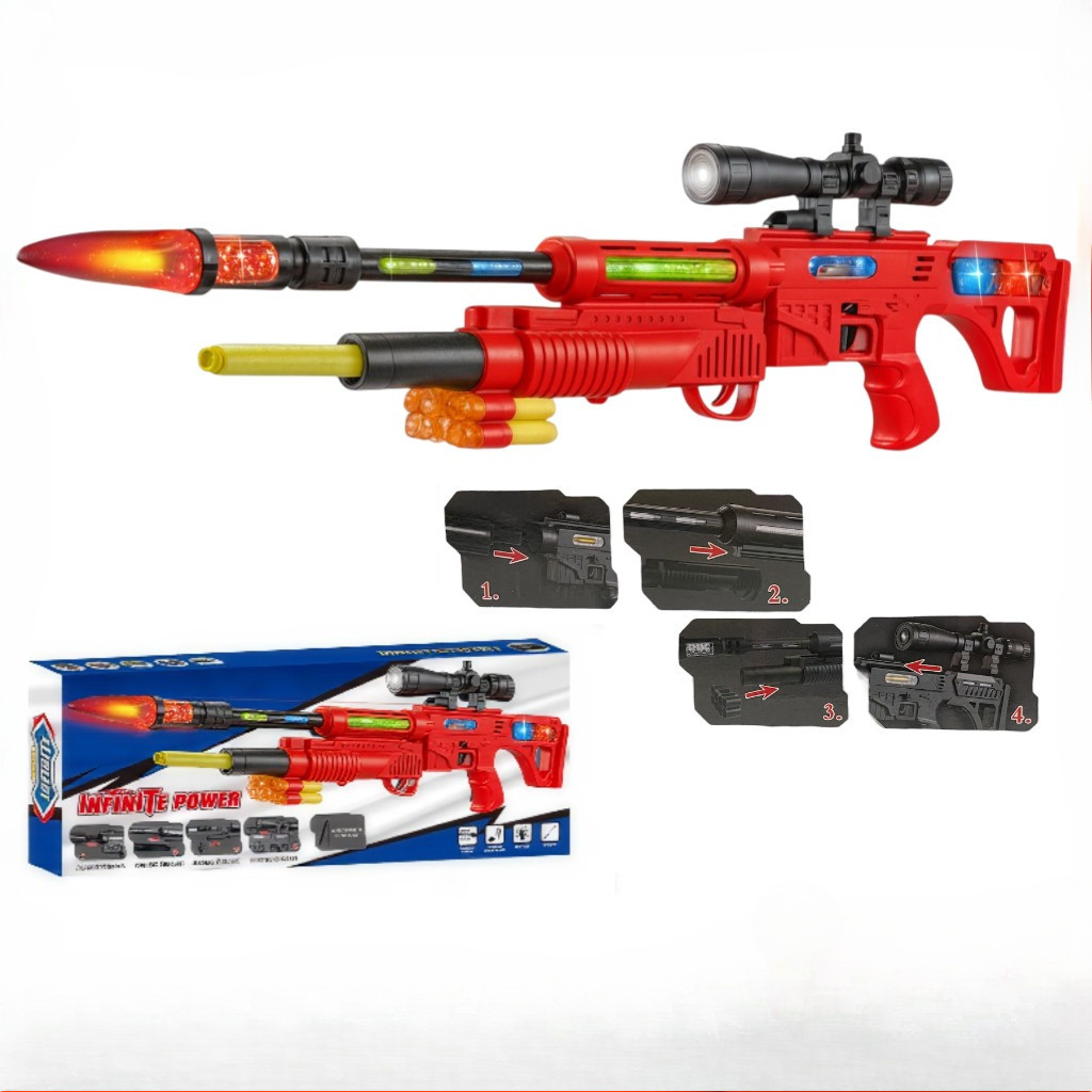 Mainan Tembakan Lampu Suara Soft Bullets Anak 929