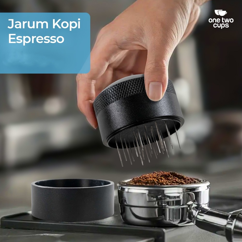 One Two Cups Jarum Kopi WDT Espresso 27 24 Needle Nedle Distribution Tool Base jarum Distributor pen
