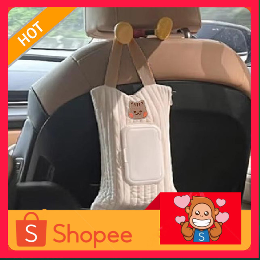 2in1 Pouch Tissue Tutup Tissue Kering Tissue Basah Gantung / Tempat Tissue Tisu Mobil Kotak Tissue G