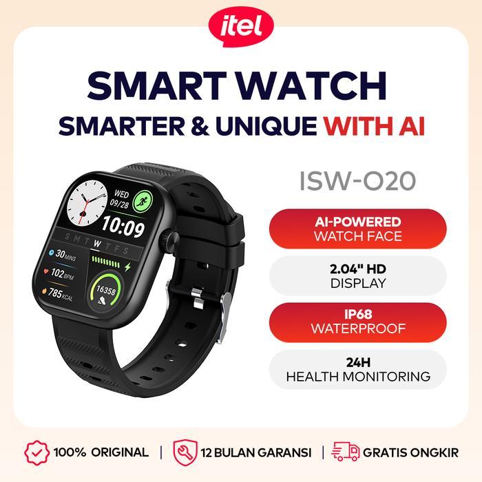 [ToniCU Smartwatch+Earbuds ] itel Smart Watch ISW-O20 AI Watch Face | Pemantau Kesehatan 24 Jam | Pa