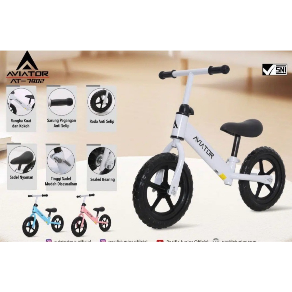 SUMERKAN Aviator Push Bike AT-7902 / Push Bike / Balance Bike / Sepeda Anak