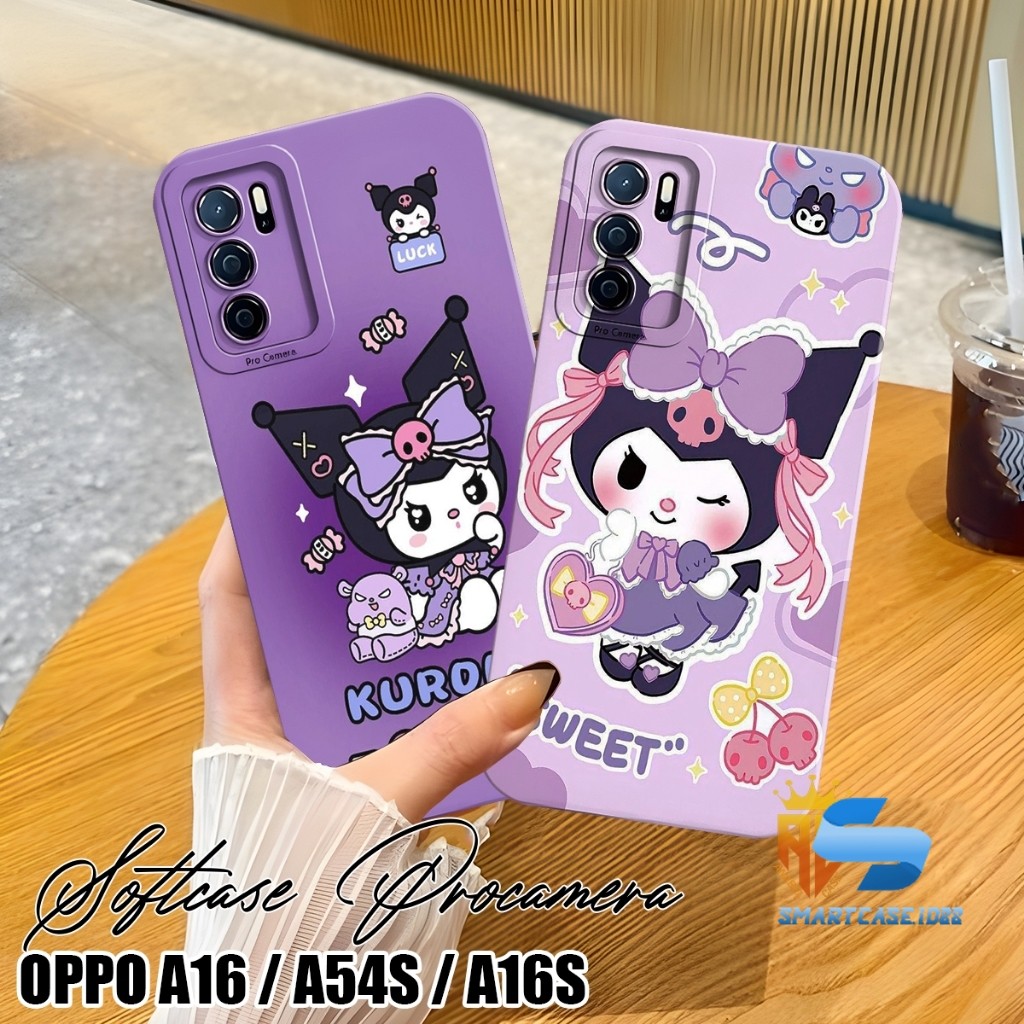 Casing Oppo A16 / Case Oppo A16S / Case Oppo A54S - Case Hp Oppo - Case kekinian - Case Kuromi Purpl