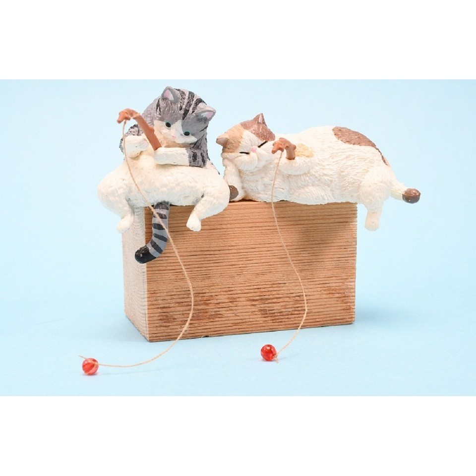 Yell capsule toys Fishing Weather 5 Chubby Cats Killing Time kawaii Exotic shorthair calico Scottish