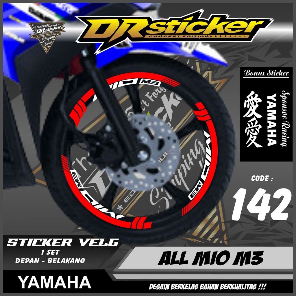 Cutting Sticker Velg All Motor MIO m3 - Sticker Cutting Velg
