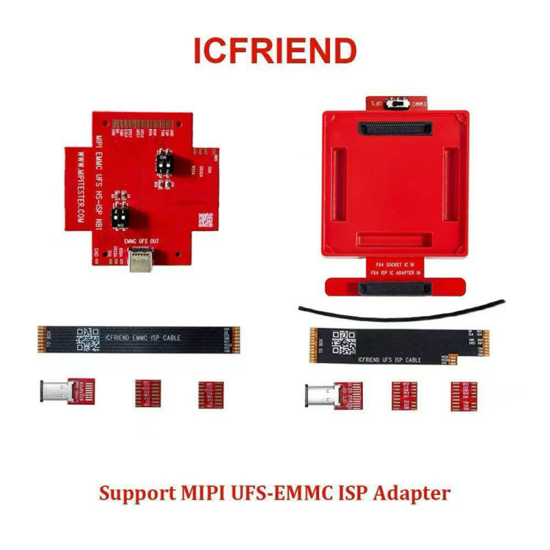 NEWEST Original ICFRIEND ADAPTER SUPPORT MIPI UFS-EMMC ISP ADAPTER  MIPITESTER / F64 Adapter + ISP