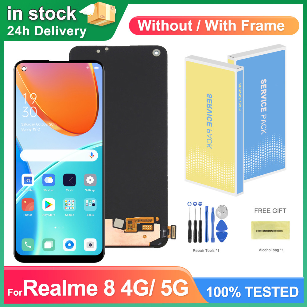 OEM for OPPO Realme 8 5G RMX3241 LCD splay Tou Screen gitizer Assembly Replacement for Realme 8 4G R