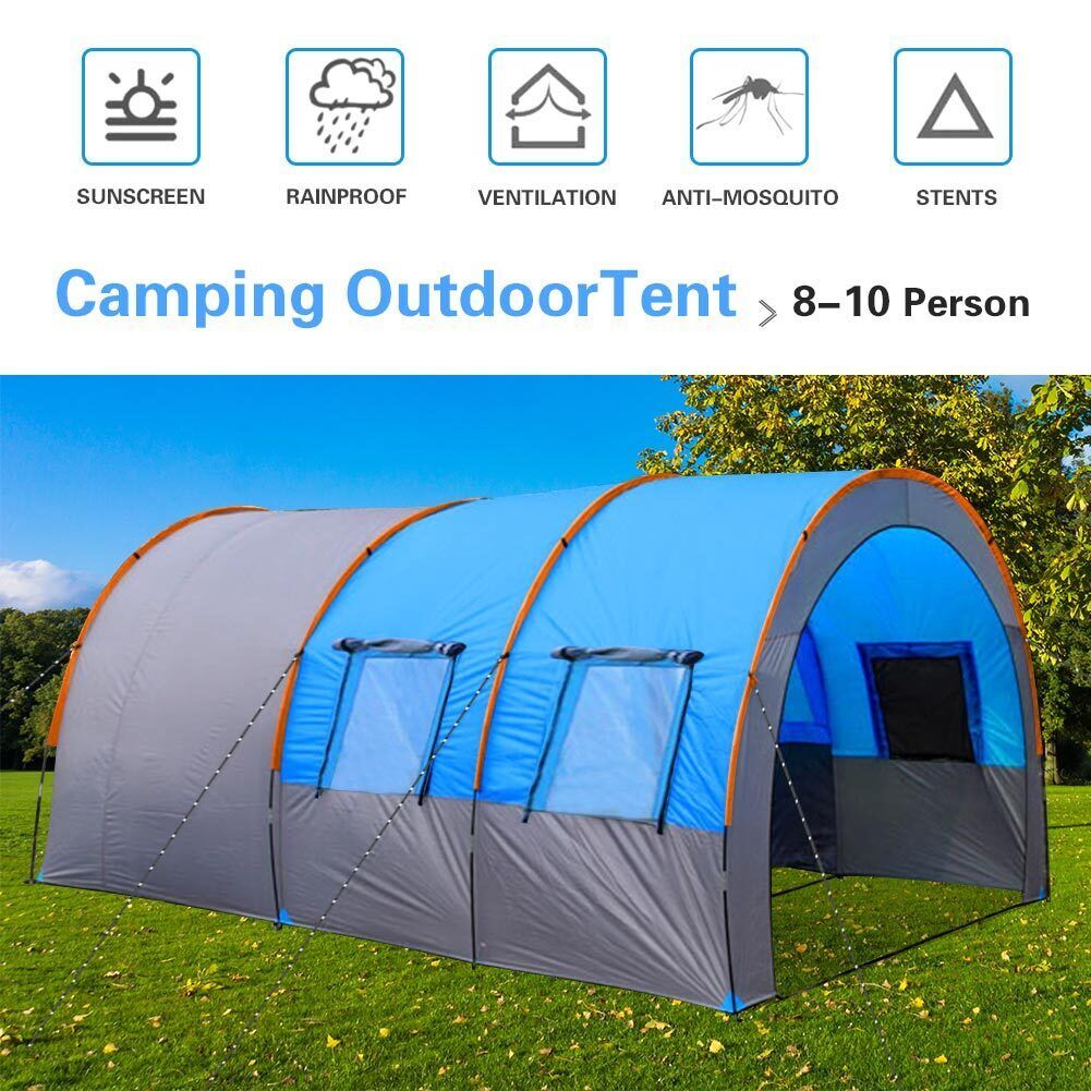 Tenda Camping Tunnel 5 - 8 Orang Waterproof - Tenda Camping Keluarga Outdoor - Tenda 8 Orang -