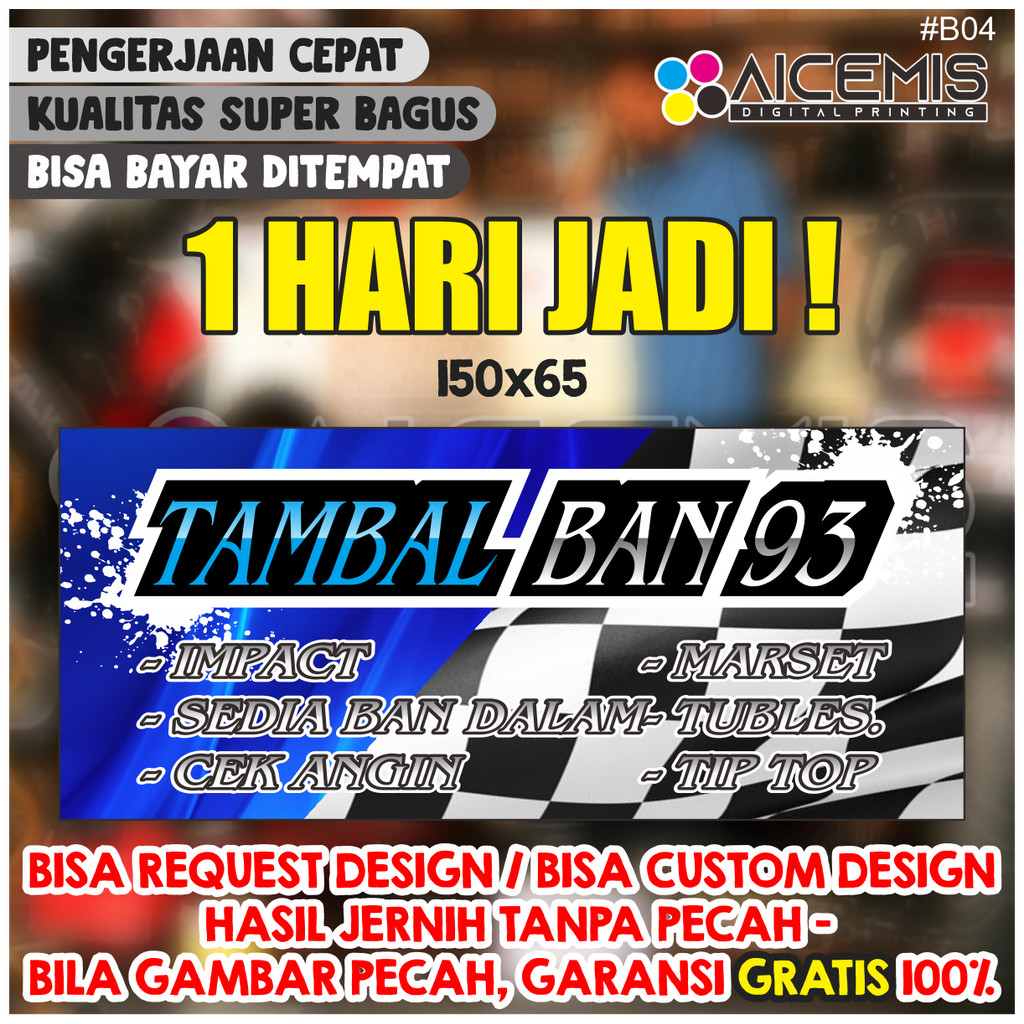 spanduk bengkel / banner bengkel / bengkel motor / bengkel mobil / perkakas bengkel / alat bengkel /