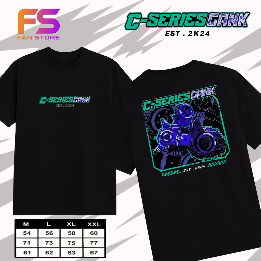 Kaos Distro C-Series Gank  V2 Est 2K24 / Pakaian pria wanita