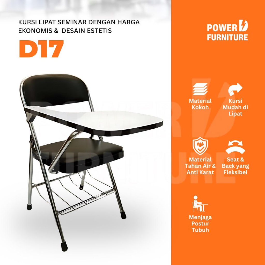 D17 Kursi Kuliah Lipat – Kursi Meja Lipat Kuliah | Kursi Lipat Kampus Termurah