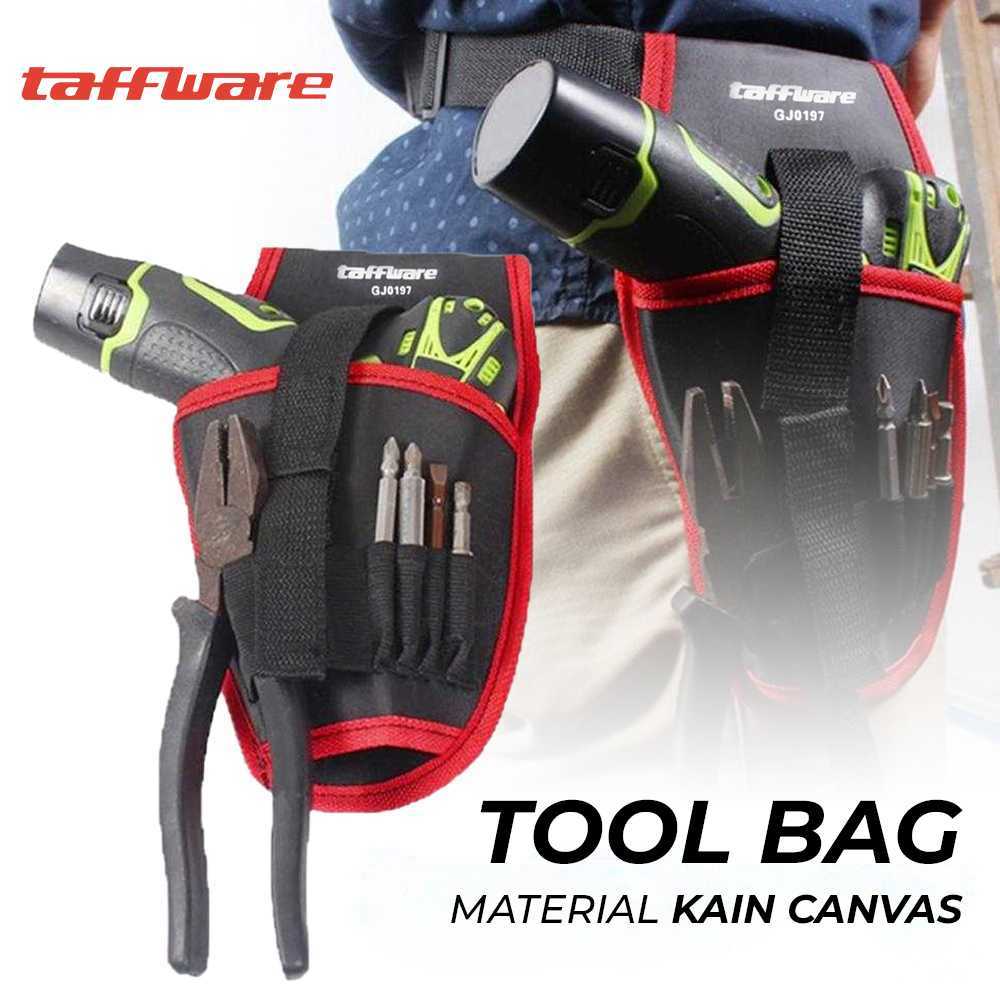 CAS - Taffware Tas Pinggang Perkakas Mesin Bor Tool Bag Fanny Pack - GJ0197