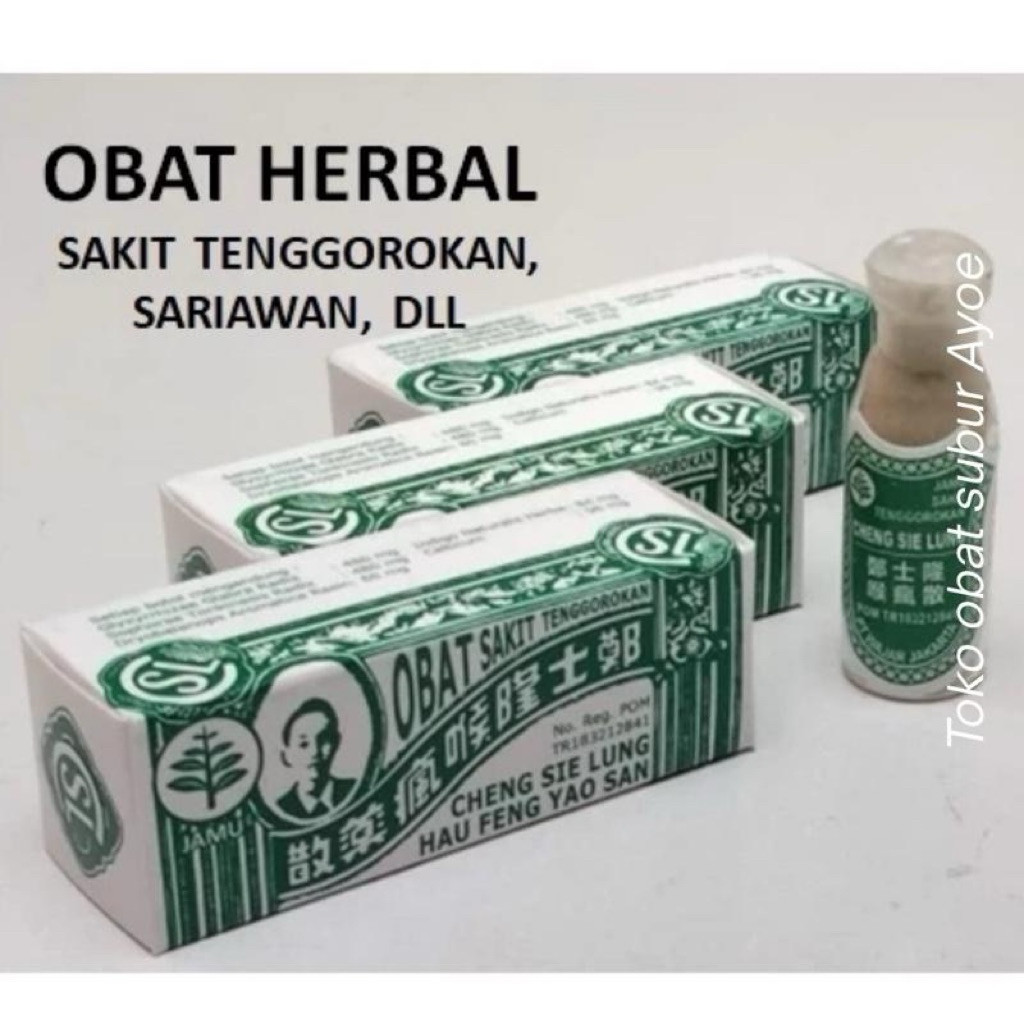 Original Cheng Sie Lung CSL / Hau Fung San - Obat Puh Sakit Sariawan dan Melegakan Tenggorokan ( Hau