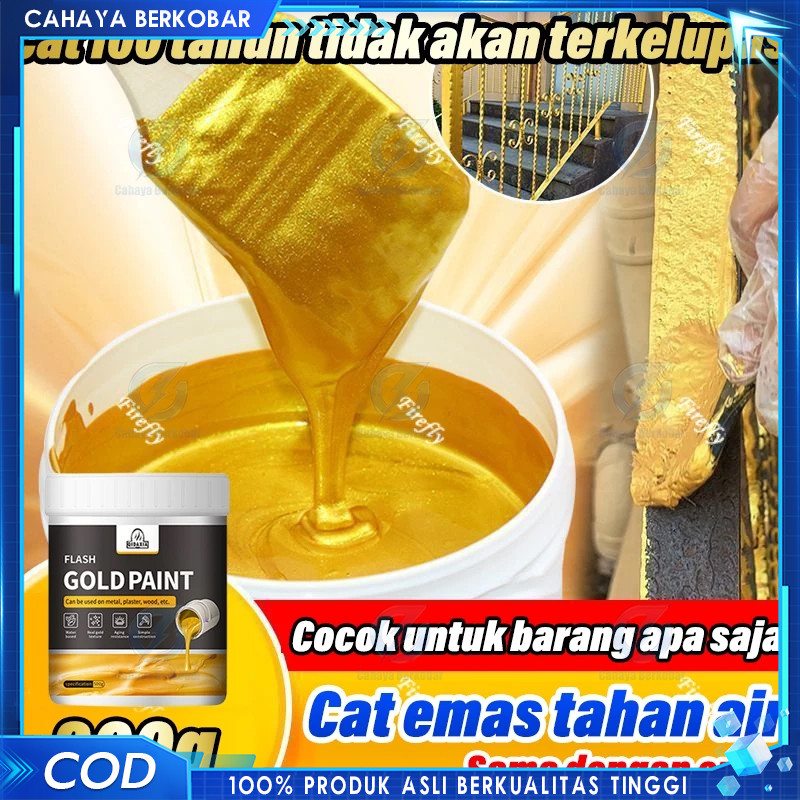 Tekstur emas murni FREE Kuas Emas Cat Gold Cat Kayu dan Besi Emas / Neo Alkycoat Royal Gold / Cat Em