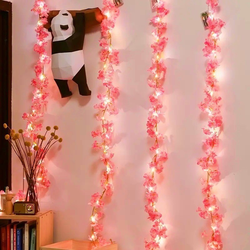 Soul_Fantasy Lampu Hias Bunga Sakura Lampu Hias Led Lampu String Hias Hiasan Bunga Tiruan Hiasan