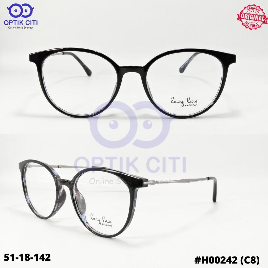 Frame Kacamata Wanita Bulat Lucy Law H 00242 Original