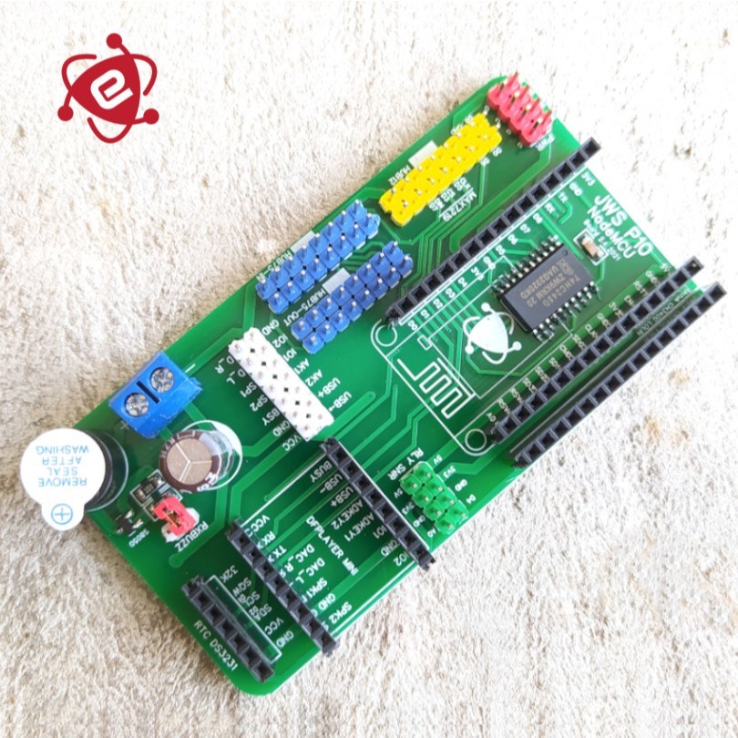 PCB Controller Jam Sholat JWS NodeMCU Board 2.0 ElektronMart LED P10 Arduino
