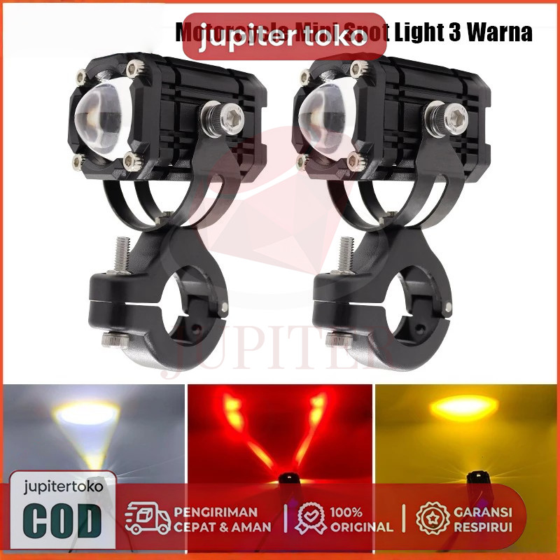 Paket Lampu Tembak Laser 5 Mode Lampu Tembak Laser Led Mini 2 Warna/SUPER TERANG 2 PCS/12V 20W Super