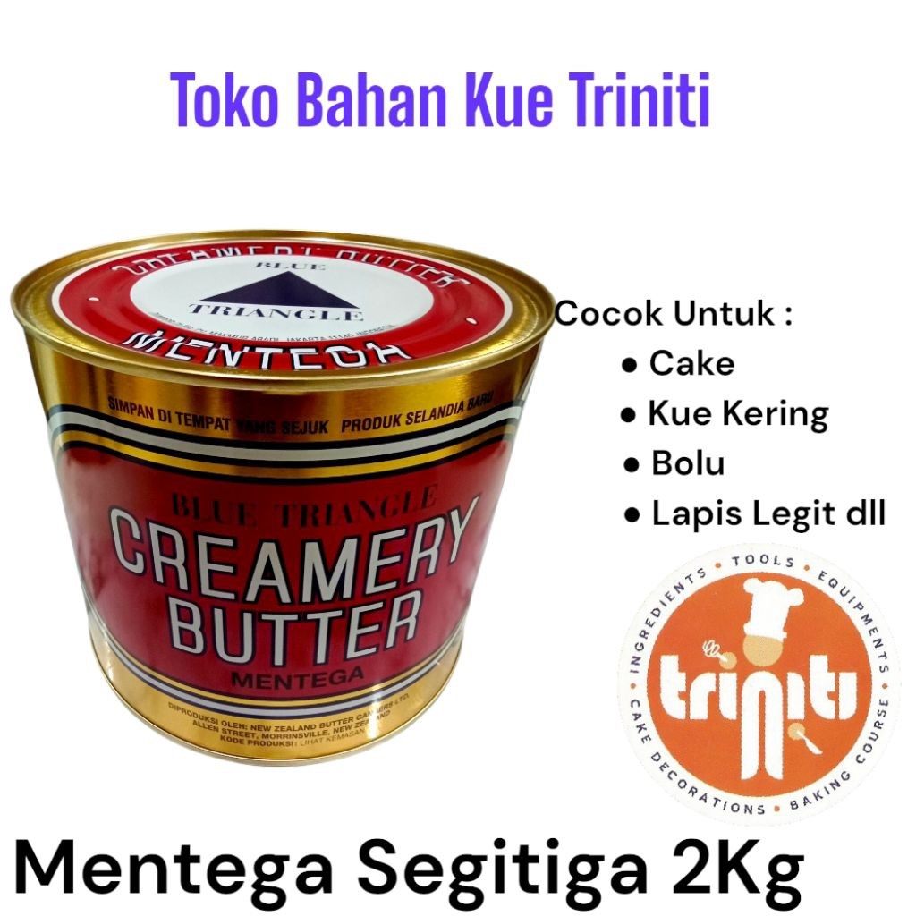 Mentega Blue Triangel 340gr, 2Kg - Mentega Segitiga Salted