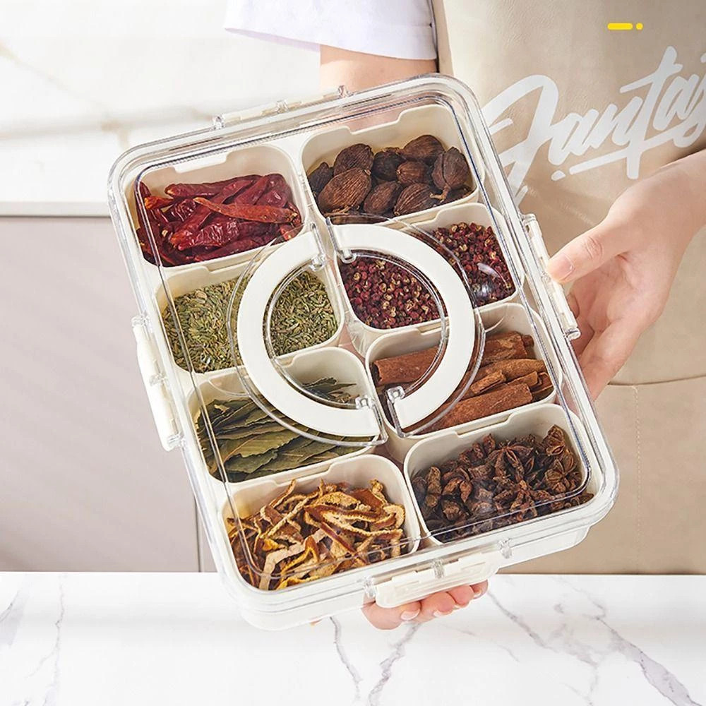 Kotak Bumbu Transparan Food Container Wadah Penyimpanan Makanan Dapur Kulkas