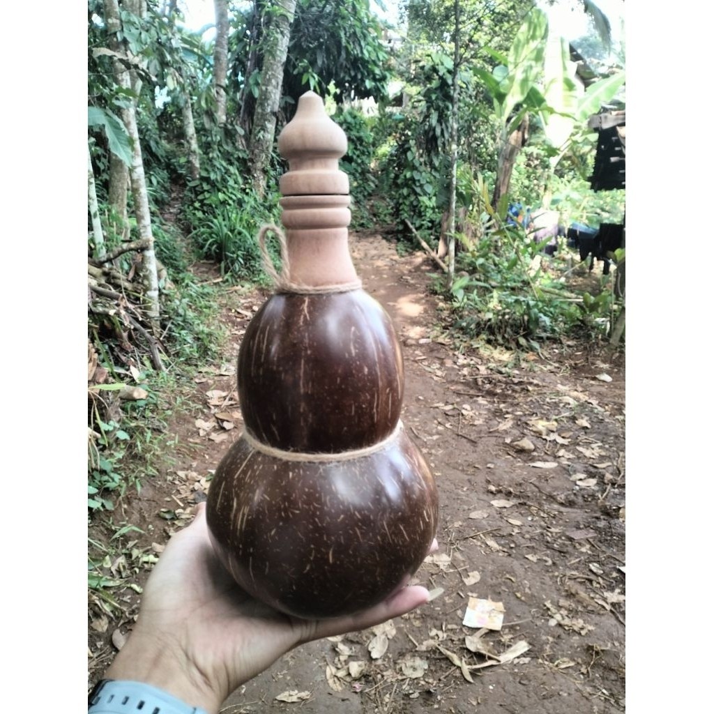 Tumbler batok kelapa, kempis batok kelapa unik/Kempis botol air minum batok kelapa unik dan etnik