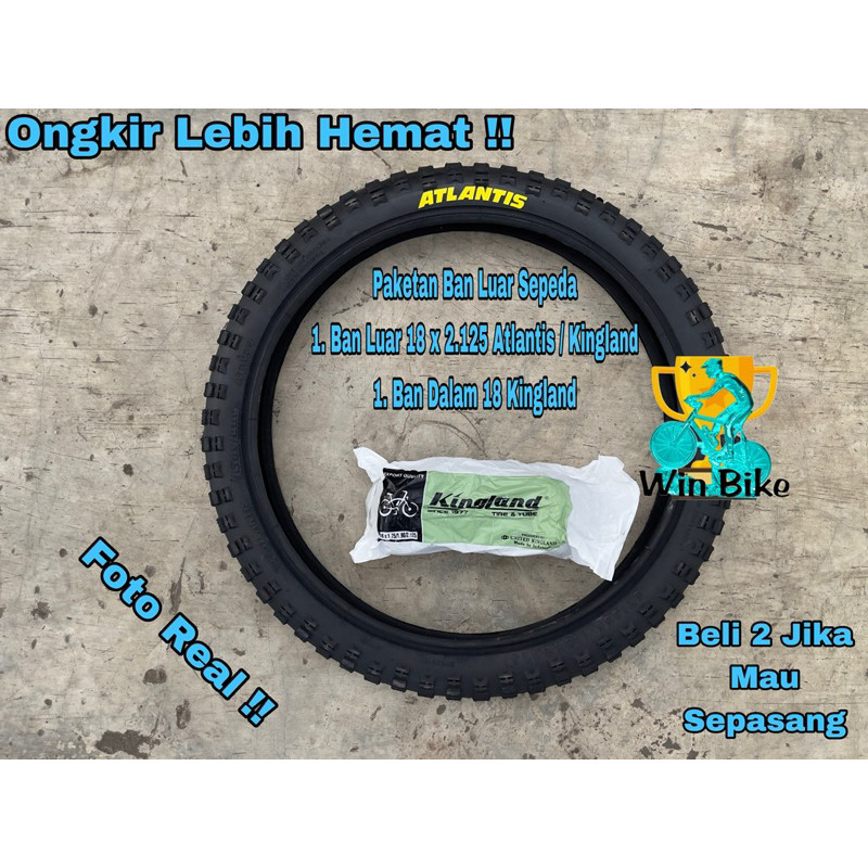 CANDUSHOP Ban Luar dan Ban Dalam Paket Ban Luar dan Ban Dalam Sepeda Anak BMX 18 x 2.125 , 18 x 1.75