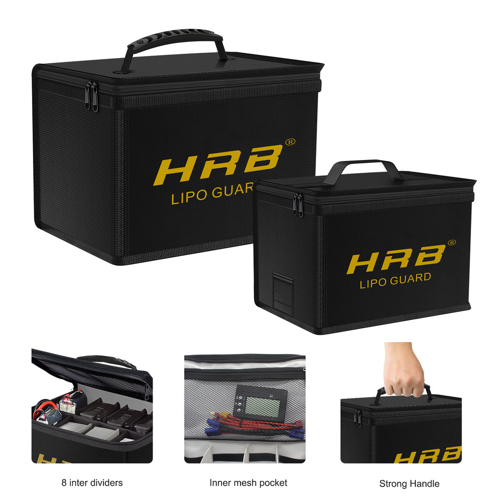 HRB Lipo Safe Bag Lipo Guard Bag for RC Lipo Fireproof Waterproof Portable Bag RC Lipo Battery Bag f