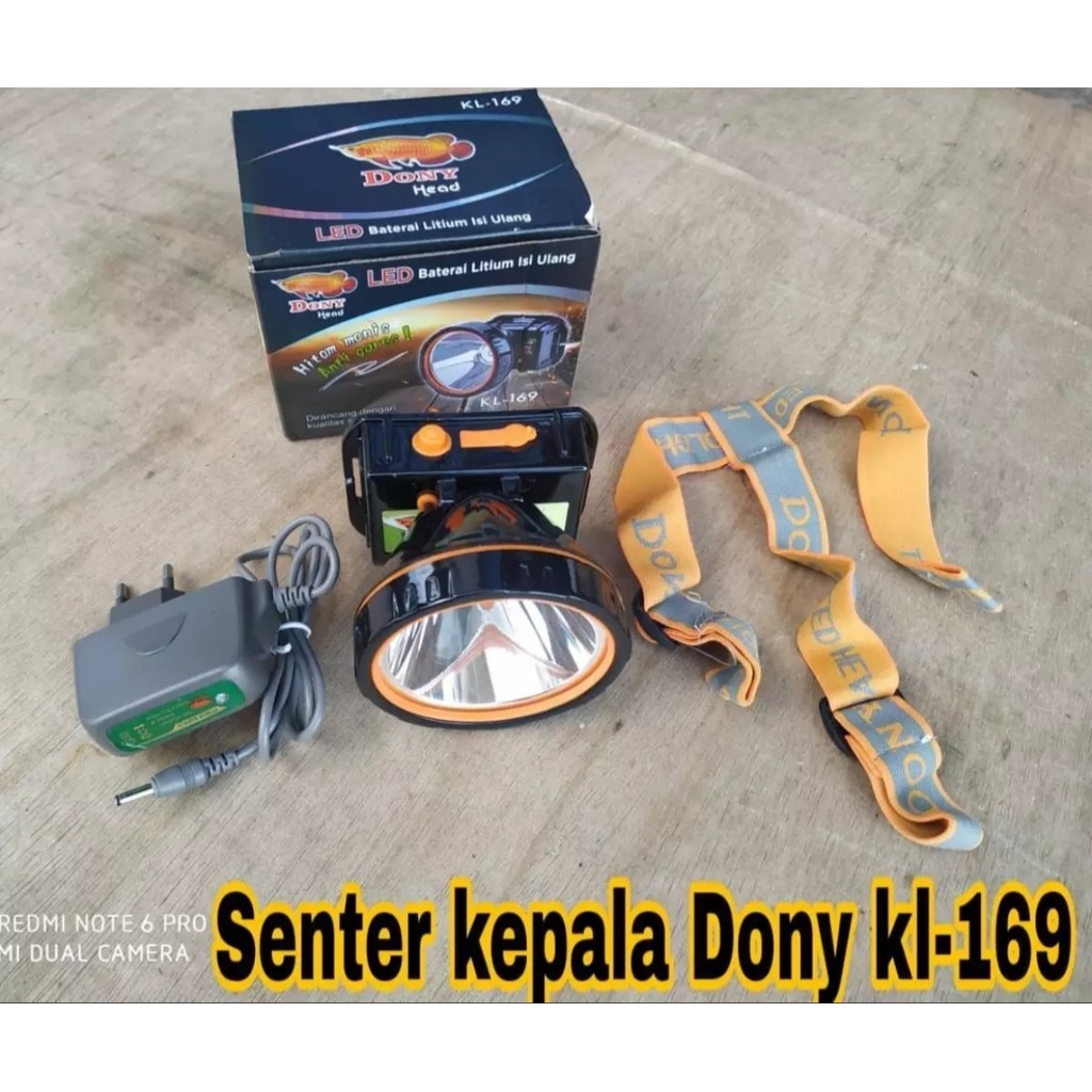 SENTER DONY KL 169 | SENTER ORI | HEADLAMP OUTDOOR | SENTER KEPALA DONY | CAHAYA KUNING