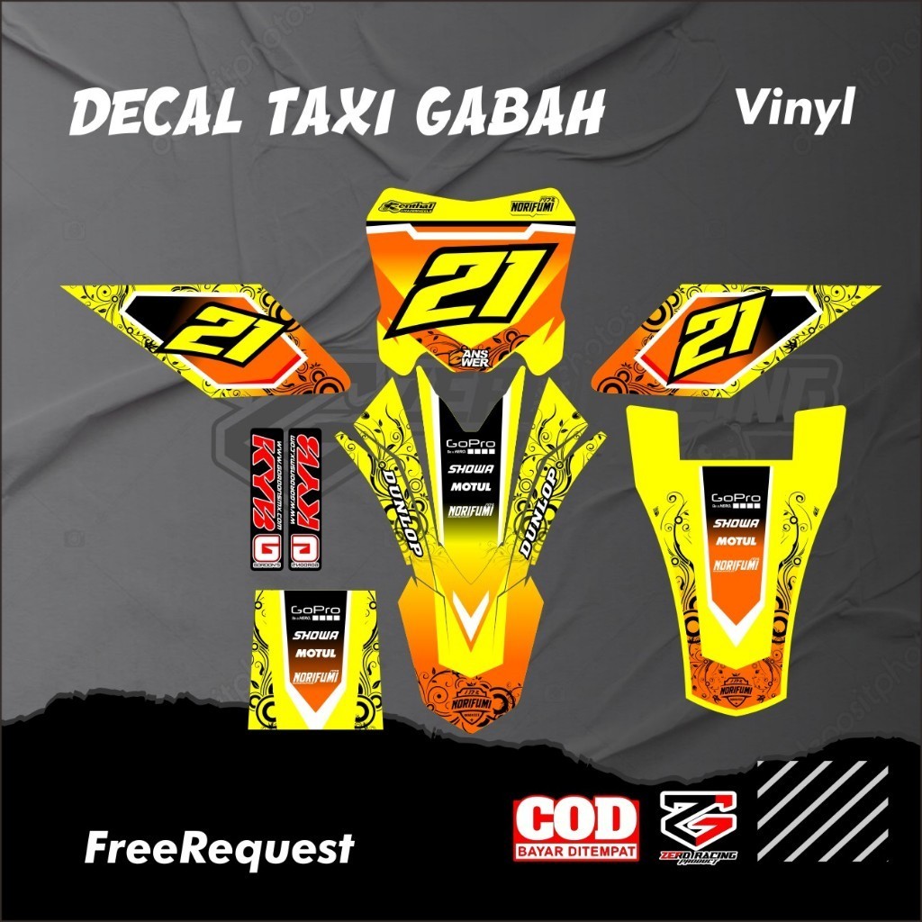Decal Ojek Gabah Decal Taxi Gabah Yz New Decal Ojek Gabah Bahan Vinyl Bahan Hologram