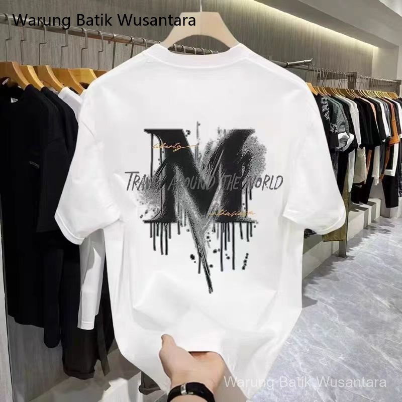 Baju Kaos COD Kaos Oblong Katun Gaya Keren Musim Panas Model Oversize Street Fashion Hits di Instagr