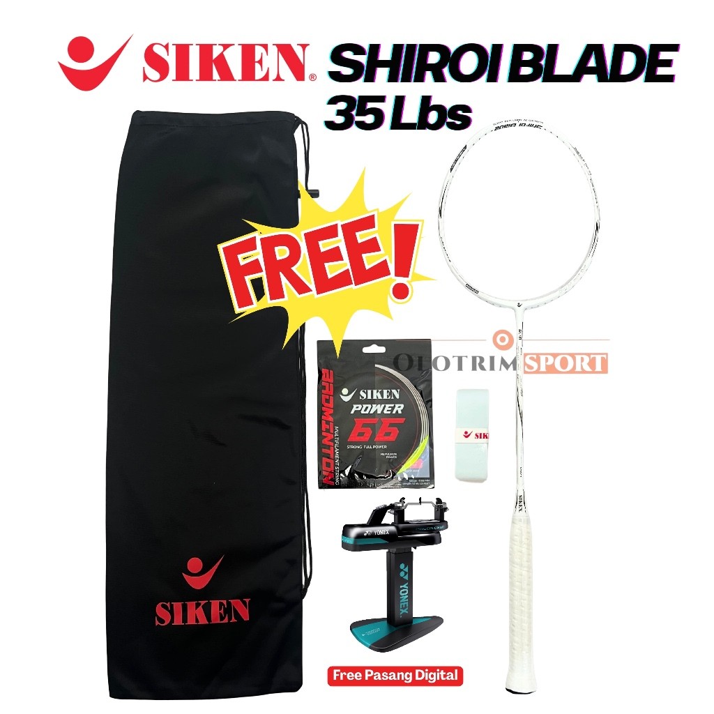 Raket Badminton SIKEN SHIROI BKADE Raket Bulu Tangkis 100% ORIGINAL SIKEN