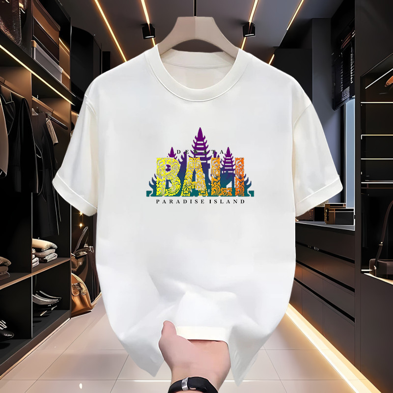 COD Kaos Bali Katun 100% Pria Wanita Desain Pulau T-shirt Santai Premium - Baju Unisex dengan Motif 