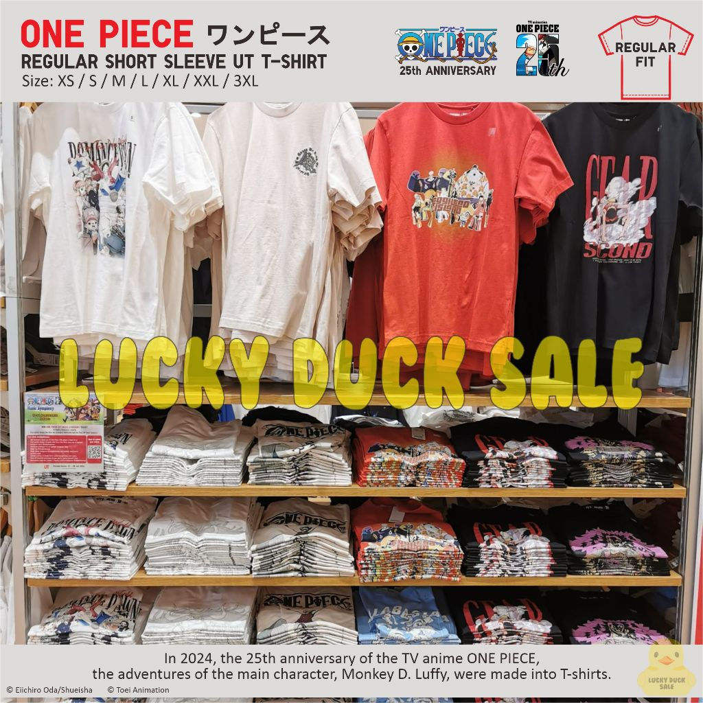 UNIQLO One Piece Baju UT One Piece Kaos Regular Anime UT Shirt
