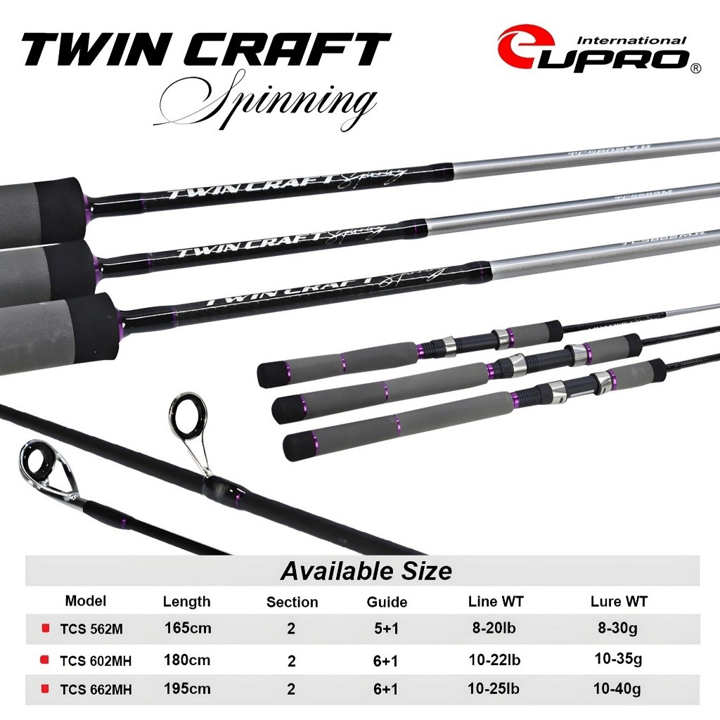 EUPRO TWIN CRAFT Spinning Galatama Fishing Rod
