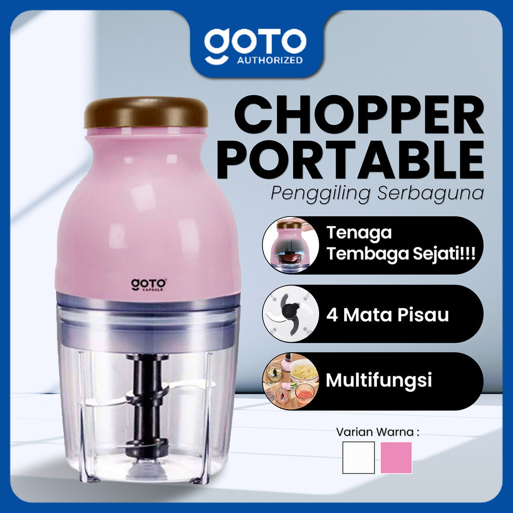 Goto Capsule Blender Food Chopper Kapsul Penggiling Daging Bumbu Buah