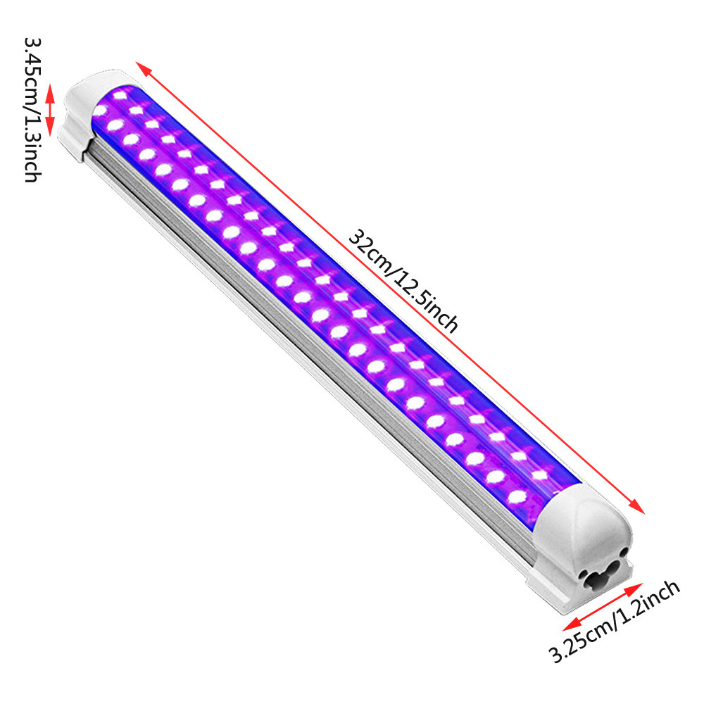 C2 10W UV Black Light 48LED Ultraviolet Tube 365nm 395nm Strip Lamp Halloween Club Party sco DJ Bar 