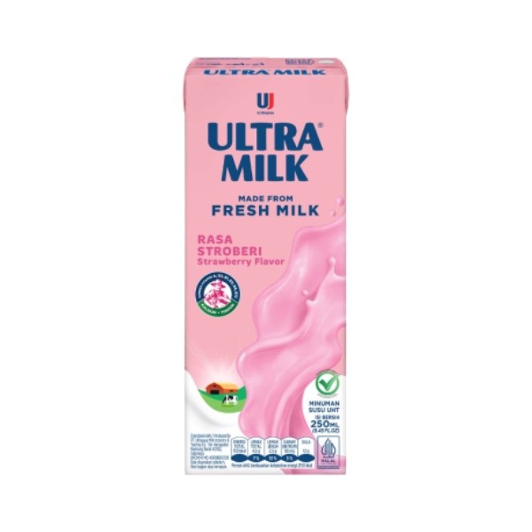 ULTRA MILK RASA STROBERI 250 ML