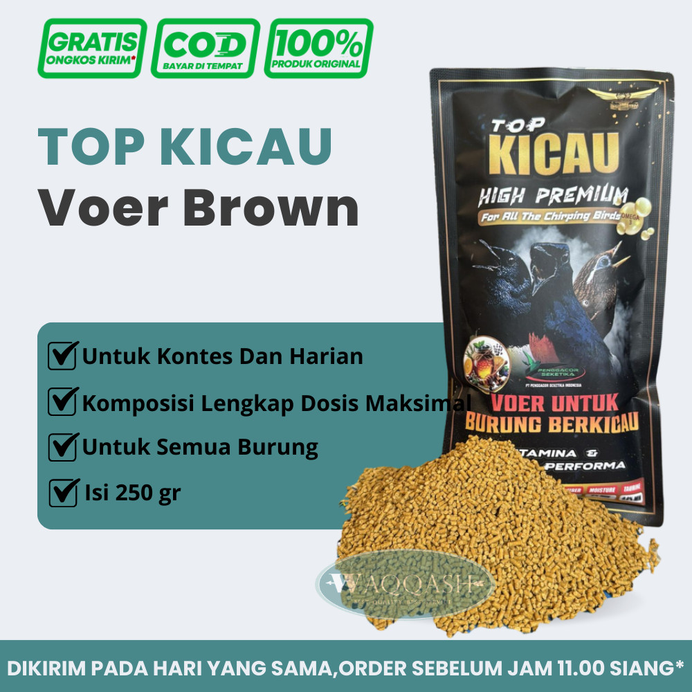 [TERBAIK] Top Kicau Voer Coklat High Premium Pakan Burung Harian untuk Murai Kacer Anis Wambie