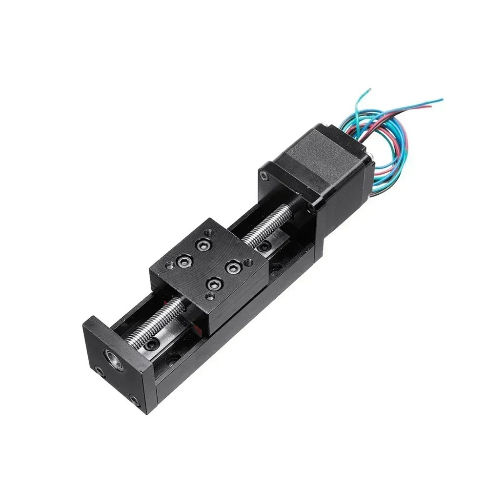 Motorized Slide Table Ttype Linear Guide Rail Stage Mini Sling Table Motor Drive Kit Electric Linear