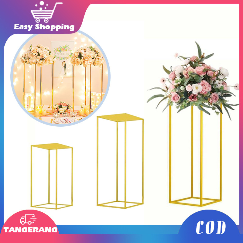 60 80 100cm Stand Flower Besi Dekorasi Wadah Pot Besi Standing Bunga Standing Pot Dekorasi Bunga Bon