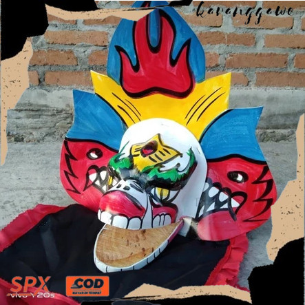 BARUU SunFlow Barongan spons kecil / Barongan anak-anak / Caplokan / Barongan Anak Bahan Kayu dan Sp