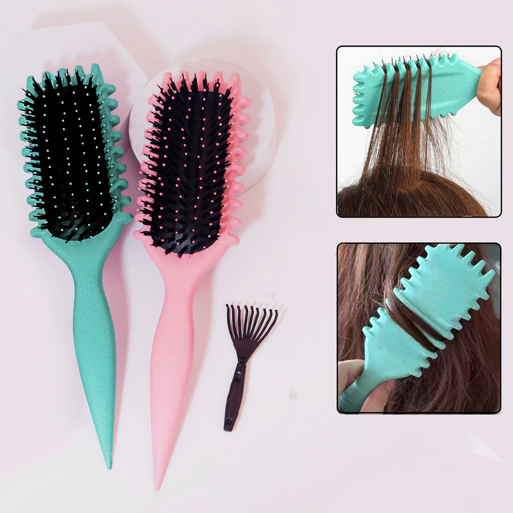 1PC Curly Hair Definition Styling Brush Wrinkle Removal Hair Brush Entangled Wet Curly Hair Comb Sty
