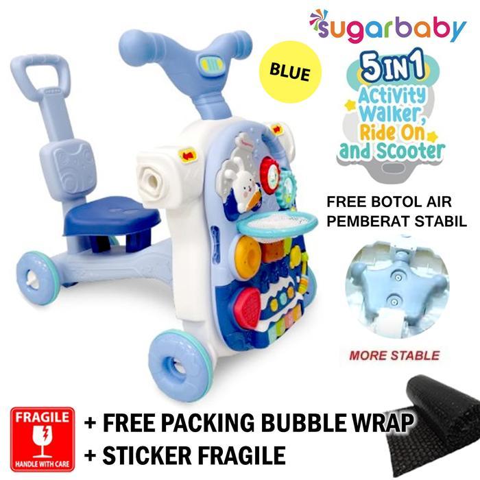 Sugar Baby Activity Walker 5 in 1 Ride On Scooter Baby Push Walker - Walker5in1 Blue