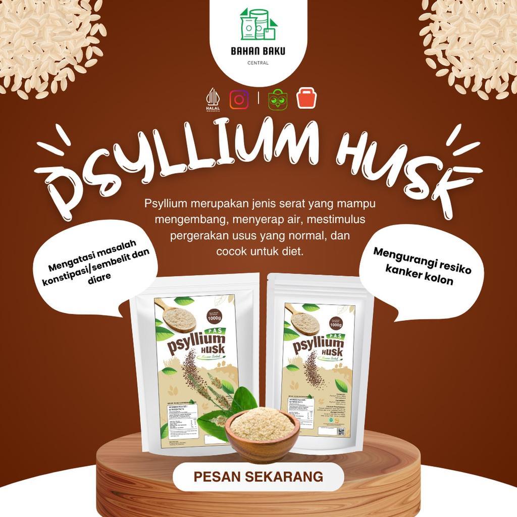 Psyllium Husk Premium Serat Tinggi untuk Diet, BAB Lancar, Detox