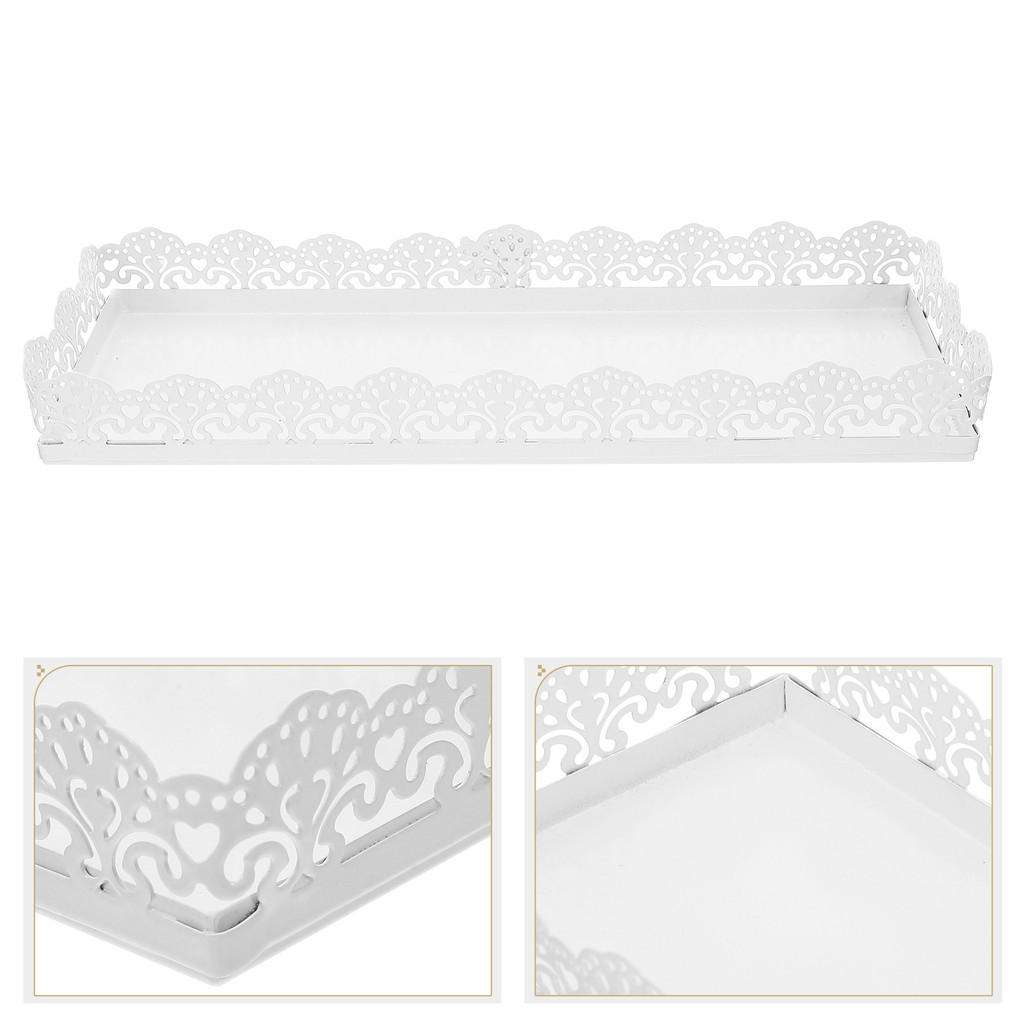 Elegant White Cake Tray Minimalist Design Wedding Party Dessert Display Holder Cupcake Tray White Di