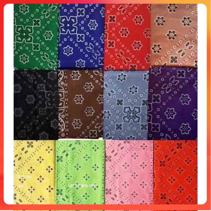 Slayer Bandana Sapu Tangan Pria Wanita Lap Kain Motif Batik Slayer Bikers Multifungsi Slayer Kain Ba