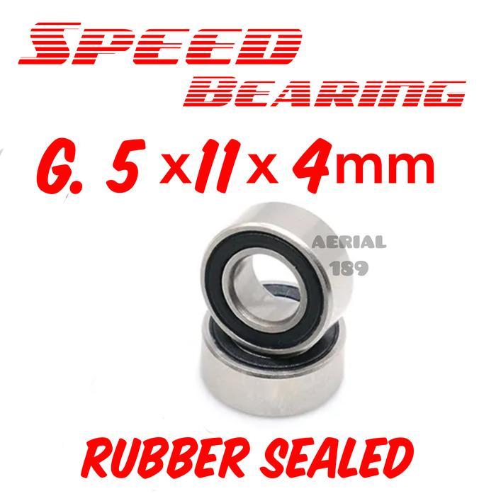 Speed Bearing RC 1/14 1/12 1/10 1/7 reel pancing abec-5 rubber upgrade - G. 5x11x4mm by Urbanite sto