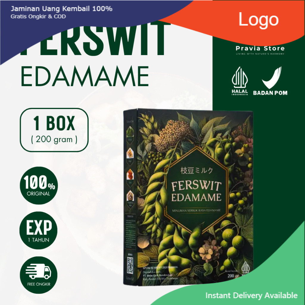 OBAT TERBARU NIH  GC ORDER Ferswit Susu Edamame Jepang Herbal Sehat Tulang & Sendi Turunkan Asam Ura